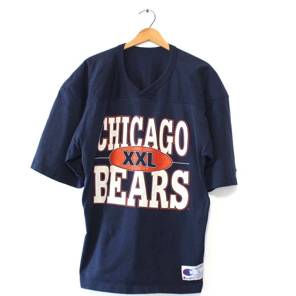 Vintage 90s Chicago Bears Champion Blue T-Shirt Men’s Large NFL